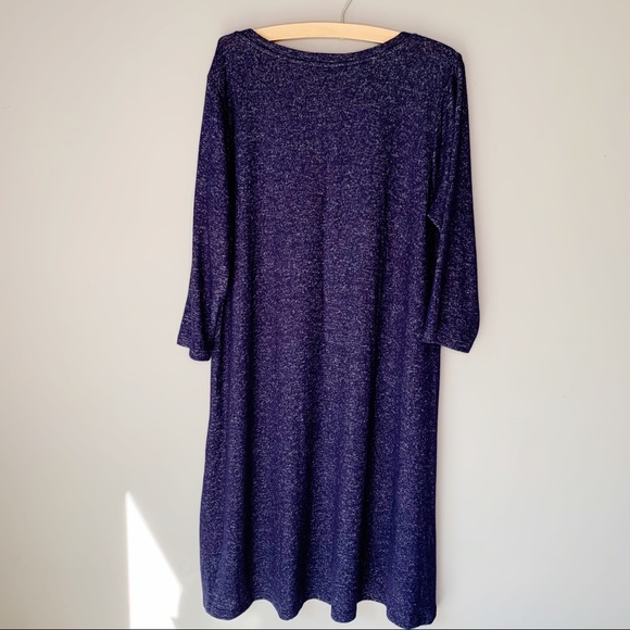 Mix by 41 Hawthorne shirt dress blue jersey knit - Picture 2 of 8